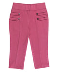 Girls Fashion Stretchable Pink Capri