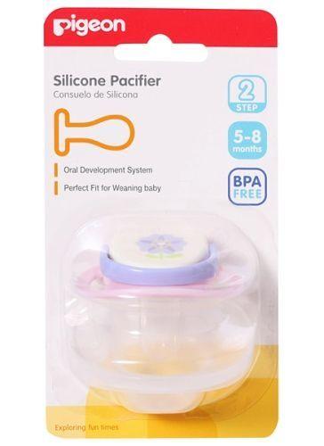 Silicone Pacifier Purple Flower