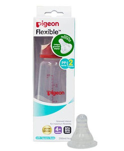 Pigeon Polypropylene Peristaltic Clear Nursing Bottle - 200 Ml - Pintoo Garments