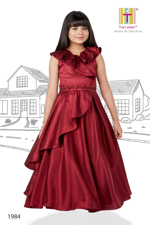 Girls Western Gown Red