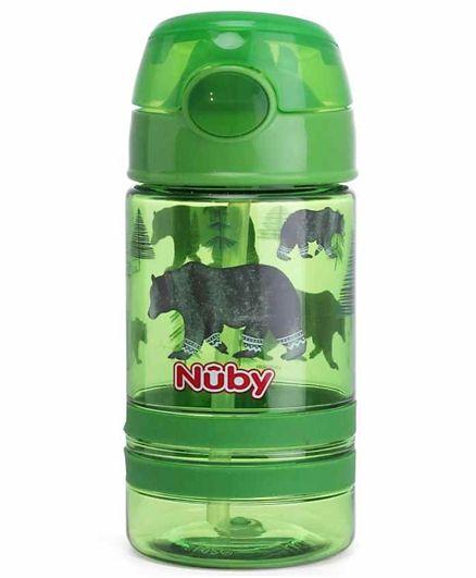 Nuby Flip It Sipper Bottle With Straw  - 360 Ml - Pintoo Garments