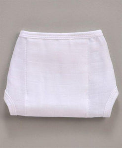 U Shape Reusable Muslin Nappy Set Lace Extra Small Pack Of 5 White
