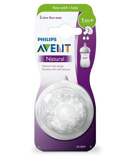 Avent Natural Teat Fast Flow Plus - Set Of 2 - 1 Month+