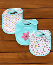 Load image into Gallery viewer, Cotton Bibs Flower Embroidery Set of 3
