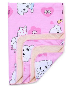 Diaper Changing Mat Puppy Print-Pink