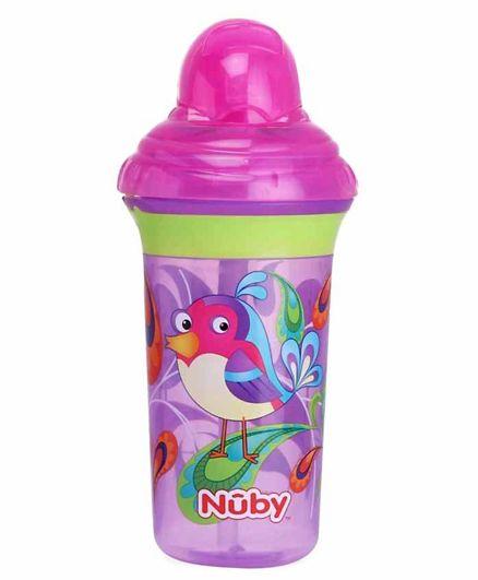 Nuby Click It No Spill Flip It Straw Cup - 270 Ml - Pintoo Garments
