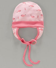 Load image into Gallery viewer, Tie Knot Cap with Ear Flaps Fish Print Pink
