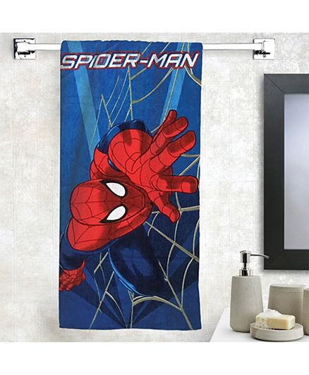 Marvel Spider Man Bath Towel - Blue & Red