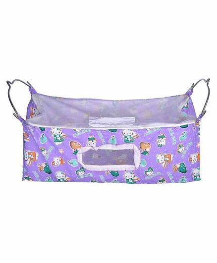 Baby Cradle Cloth with Mosquito Net and Quilt Purple