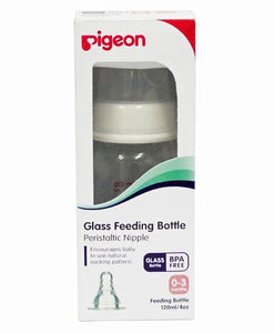 Pigeon Glass Feeding Bottle - 120 Ml - Pintoo Garments