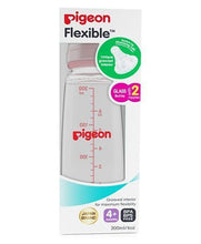 Load image into Gallery viewer, Pigeon Glass Feeding Bottle 2 Nipples - 200 Ml
