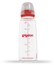 Load image into Gallery viewer, Pigeon Glass Feeding Bottle 2 Large Nipple - 240 ml - Pintoo Garments
