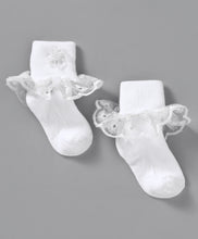 Load image into Gallery viewer, Fashionable Frill Socks In White For Girls

