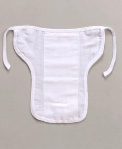U Shape Reusable Muslin Nappy Set Lace Extra Small Pack Of 5 White