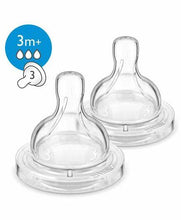 Load image into Gallery viewer, Avent Classic 3 Holes Silicone Teat Medium Flow - Set Of 2 - 3 Month+
