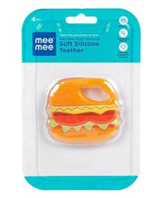 Load image into Gallery viewer, Mee Mee Multi Textured Soft Silicone Teether Burger Shaped - Orange - Pintoo Garments
