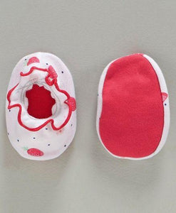 Printed Mittens & Booties Pack of 2 Strawberry Print - Red White