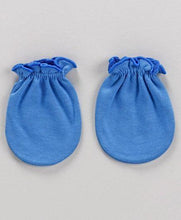 Load image into Gallery viewer, Printed Mittens &amp; Booties Pack of 2 - Blue White
