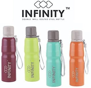infinity jeep double wall isolated steel bottle, Vacuum Hot And Cold Water Bottle 750 ml - Pintoo Garments