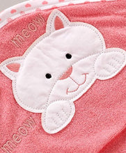 Load image into Gallery viewer, Cucumber Hooded Towel Kitty Patch - Peach
