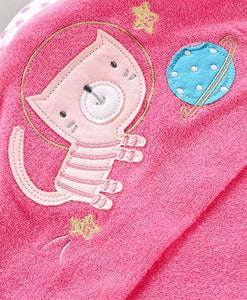 Cucumber Hooded Towel Tiger Patch - Pink
