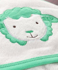 Pink Rabbit Hooded Bath Towel Sheep Embroidery