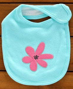Cotton Bibs Flower Embroidery Set of 3