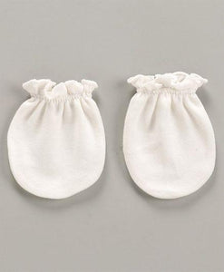 Printed Mittens & Booties Pack of 2 White Cream