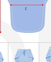 Load image into Gallery viewer, U Shape Reusable Muslin Nappy Set Lace Extra Small Pack Of 5 Blue
