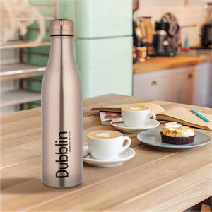 Dubblin Vintage Premium Stainless Steel Water Bottle,Keeps Hot 12 Hours,Cold 24 Hours (750 ML)