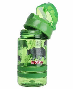 Nuby Flip It Sipper Bottle With Straw  - 360 Ml - Pintoo Garments