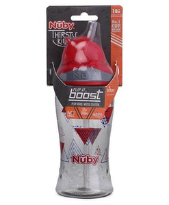 Nuby Flip It Boost Thin Straw Sipper - 360 Ml - Pintoo Garments
