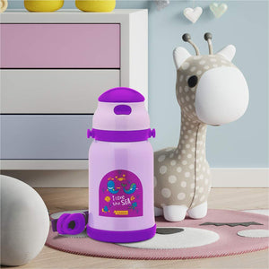 Dubblin Baby Premium Stainless Steel Water Bottle, Hot 12 Hours, Cold 24 Hours (Violet 500 ML)