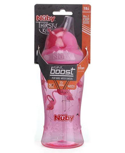 Nuby Flip It Boost Thin Straw Sipper - 360 Ml - Pintoo Garments