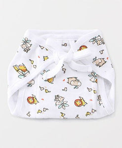Cloth Nappy Printed Newborn Pack Of 3 - White