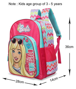 Barbie 20 Ltrs Pink School Backpack
