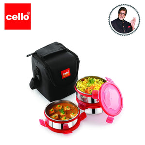Cello Max Fresh Click 3 Plus Stainless Steel Lunch
