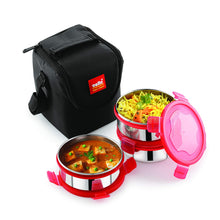 Load image into Gallery viewer, Cello Max Fresh Click 3 Plus Stainless Steel Lunch
