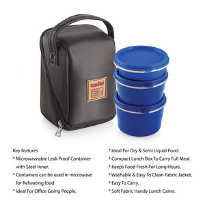 Cello Max Fresh Micro Insulated Lunch Box with Stainless Steel Inner - Pintoo Garments