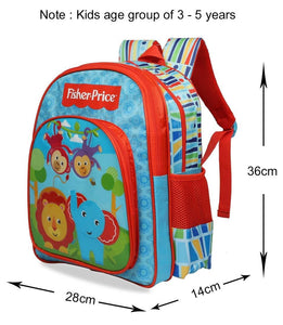 Fisher-Price 20 Ltrs Blue School Backpack (Fisher Price Blue & Red School Bag 36 cm)