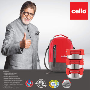 Cello All Steel Lunch Box for Office & School - Pintoo Garments