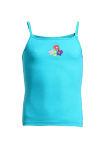 Jockey Jet Teal With Assorted Print Girls Camisole