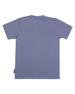 Boys Embellished Printed Grey T Shirt