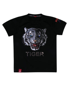 Boys Embellished Tiger Print T Shirt