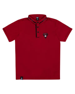 Boys Casual Collar Neck Red T Shirt