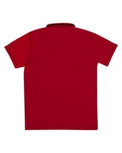 Boys Casual Collar Neck Red T Shirt