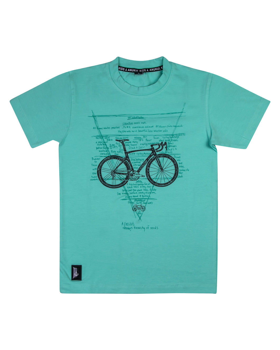 Boys Bicycle Printed Green T Shirt