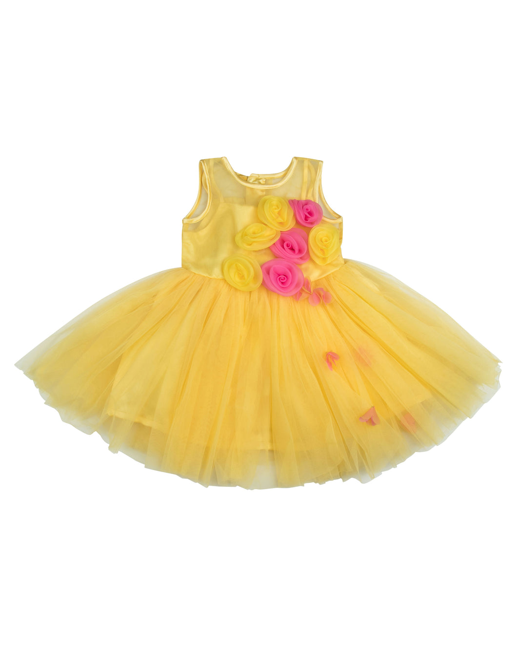 Yellow Flared Party Frock
