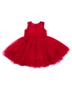 Red Flared Party Frock