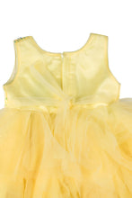 Load image into Gallery viewer, Girls Sequins Flared Yellow Party Frock

